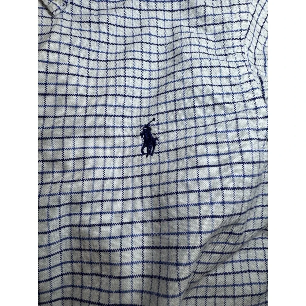 Boy’s Polo Ralph Lauren Long Sleeve Button Down Blue Shirt  - Size 8